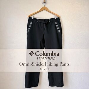 Columbia Titanium Omni-Shield Softshell Hiking Pants Black Size 14